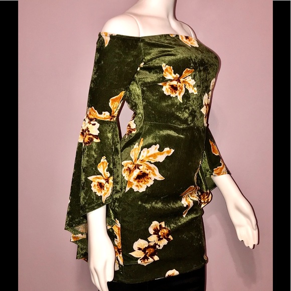 BLUE BLUSH• Olive Bell Sleeved Mock Minidress/ (M) - Picture 3 of 8